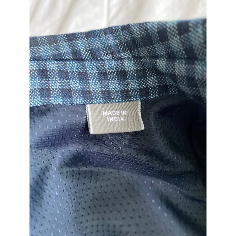 Michael Kors Blazer Sport Coat Men 44LNavy and Light Blue‎ Gingham Career Preppy